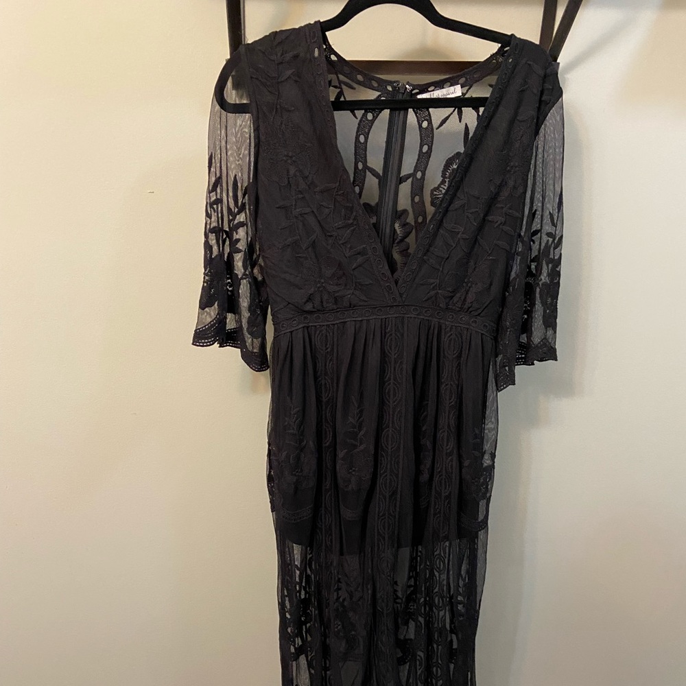 Boho lace maxi dress